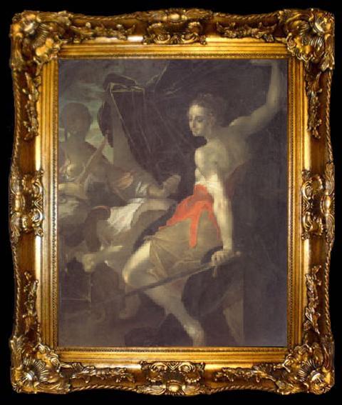 framed  Bartholomeus Spranger Allegory of Justice (mk05), ta009-2